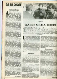 claude sigala libéré 1983