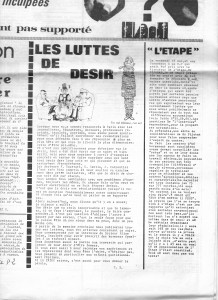 Criée Luttes de désir 9 juin76