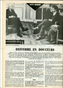 Defferre s’exprime, municipales 1983