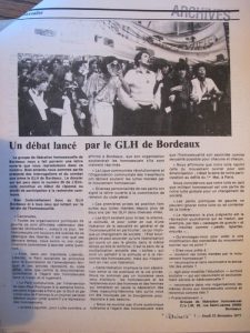 Articles parus dans l’Etincelle (OCT)  les GLH en France 1977 – 1978