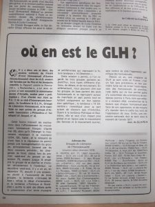 Naissance du GLH de Paris : Sexpol janvier 1977