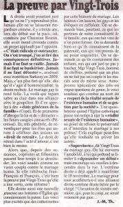 Mgr Vingt-Trois le Canard Enchainé 7-11-12