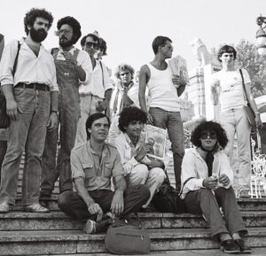 Manifestation du GLH, marches de la Gare Saint-Charles, Marseille, juillet 1979