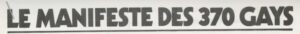 1980, Manifeste des 370 gays en faveur d’Eliane Morissens